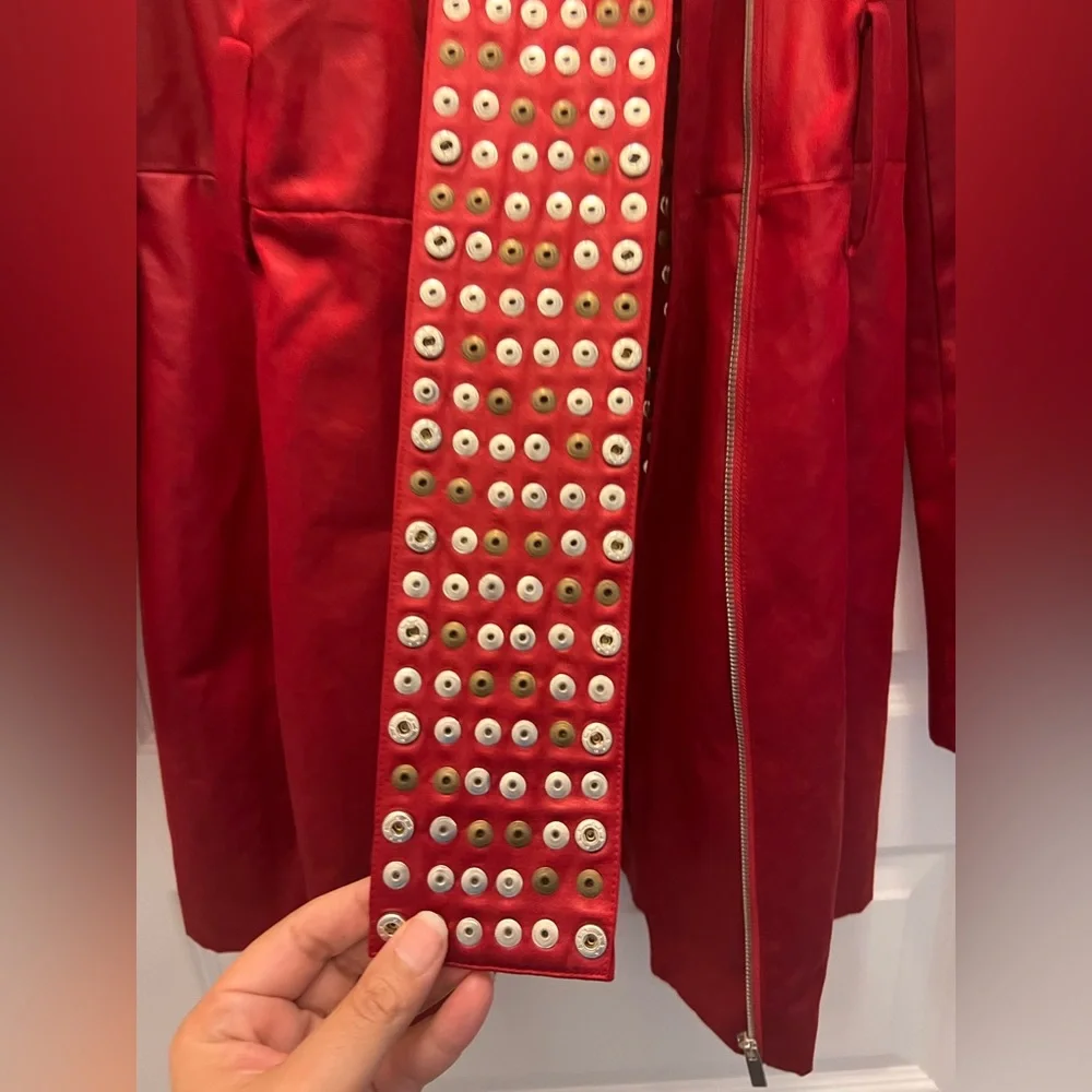 BeBe used Red coat with belt - Picture 3 of 12